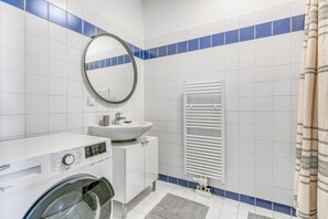 Hair dryer, towels
