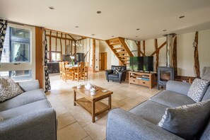 Fernseher, Kamin