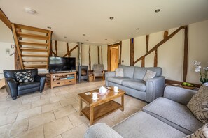 Televisión y chimenea 