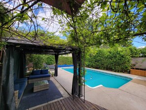 Outdoor pool, a heated pool