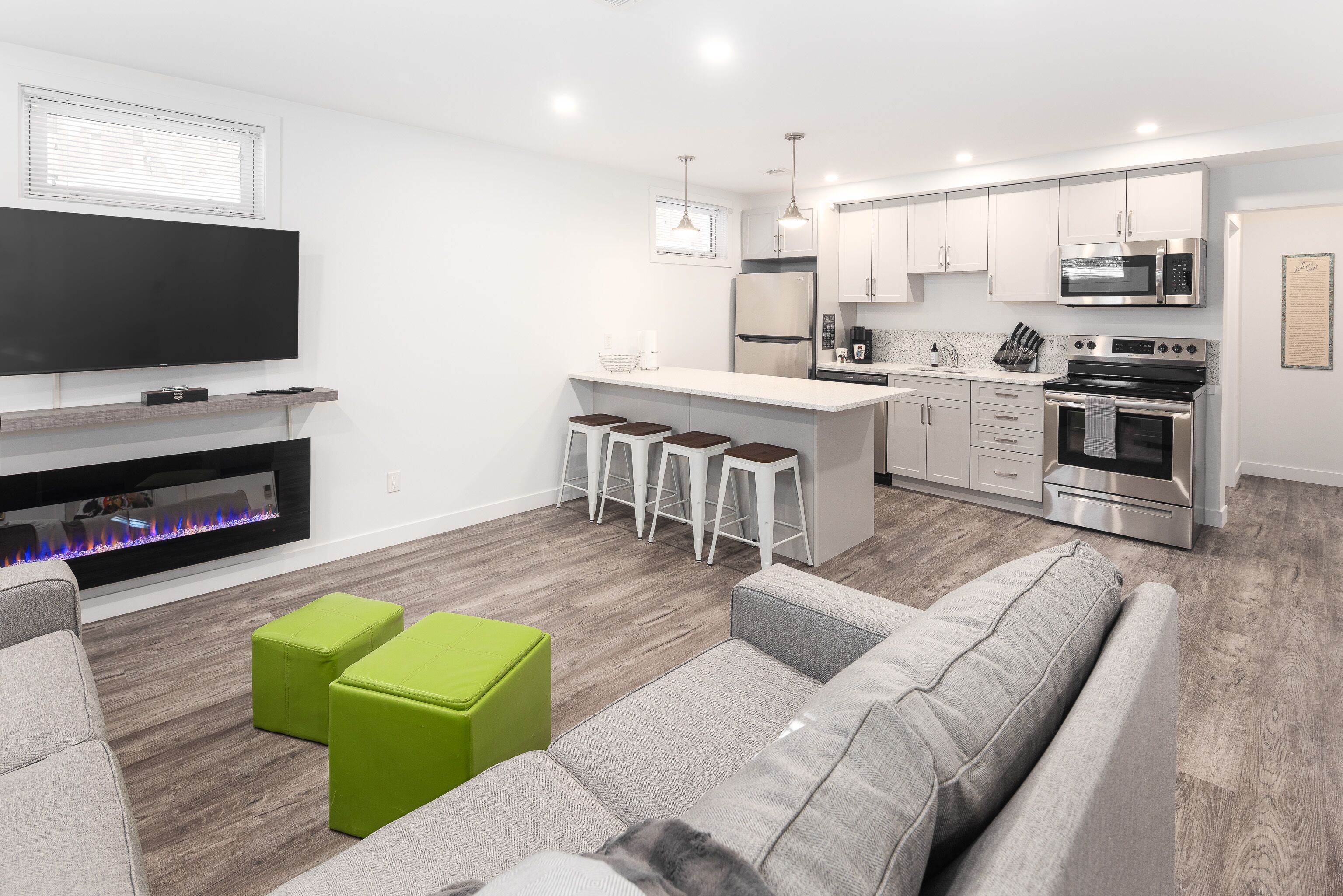 NEW 2Bed Modern Basement-Suite w/ Indoor Fireplace