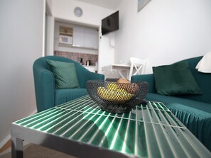 아파트 (One Bedroom Apartment with Terrace) | 거실 | 평면 TV