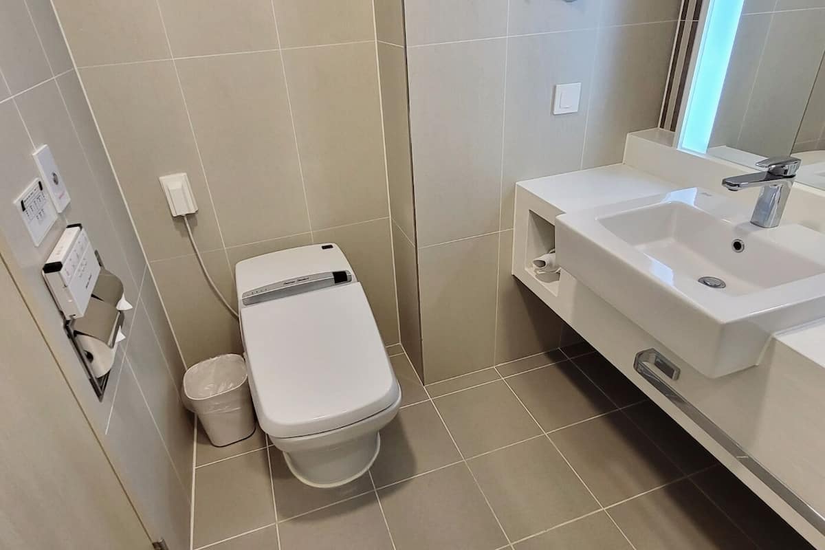 deluxe triple room, 1 bedroom, non smoking, private bathroom | bathroom | shower, hair dryer, dressing gowns, slippers