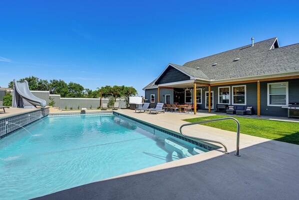 A heated pool
