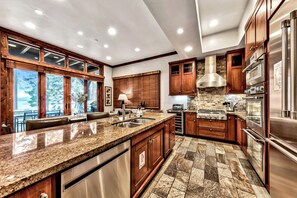 Fridge, microwave, oven, stovetop - Lakefront Villa w/ luxury ammenities near Heavenly | SS5 (South Lake Tahoe)