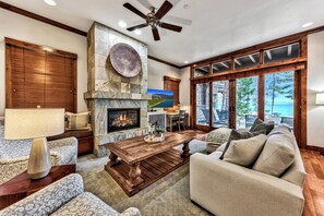 TV, fireplace - Lakefront Villa w/ luxury ammenities near Heavenly | SS5 (South Lake Tahoe)