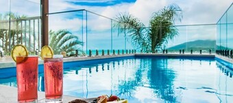 Panoramic ocean views with a pool