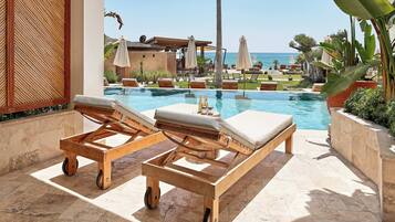 DELUXE SEA VIEW-SWIMUP | 1 Schlafzimmer, Bettwäsche aus ägyptischer Baumwolle