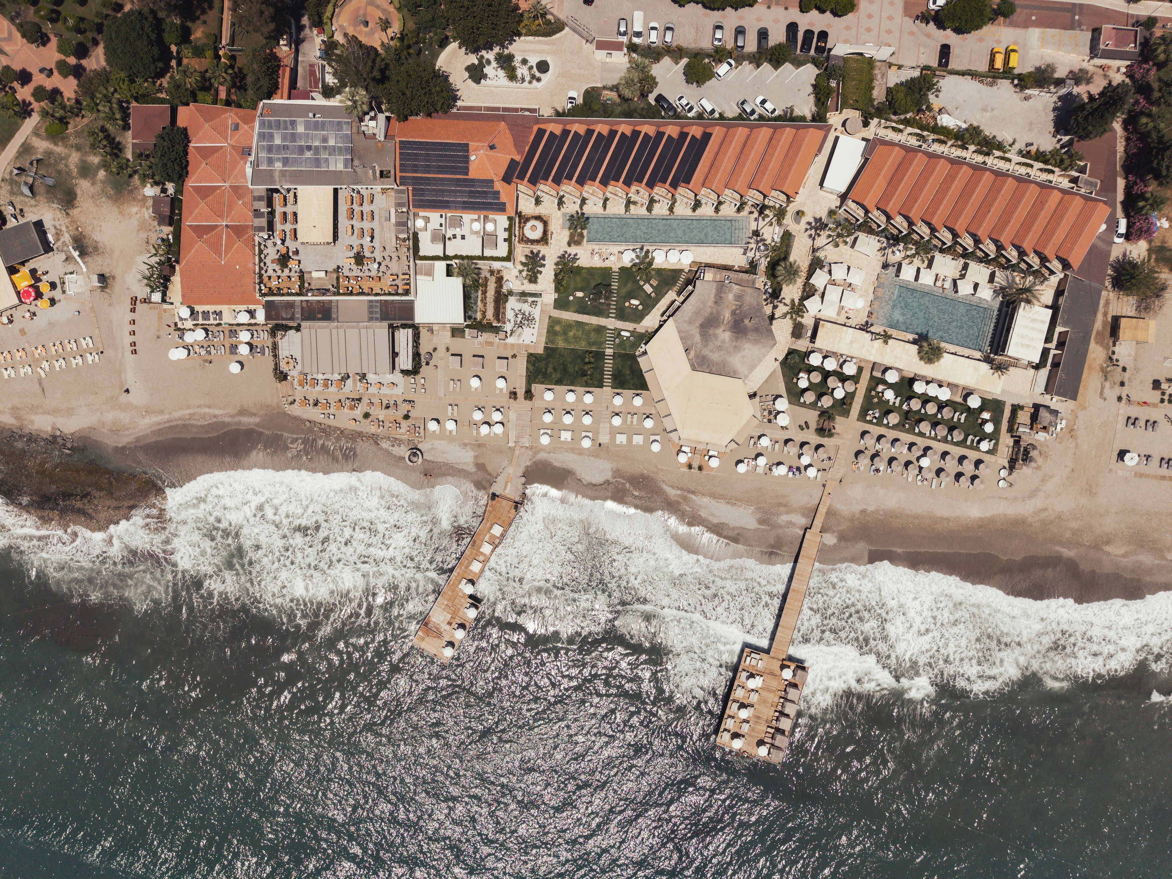 Privatstrand, Cabañas (kostenlos), Shuttle zum Strand, Liegestühle