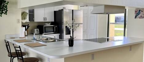 KĂŒhlschrank, Mikrowelle, Ofen, Herdplatte