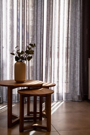 Superior Apartment, Balcony, City View | Living area