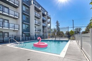 A heated pool
