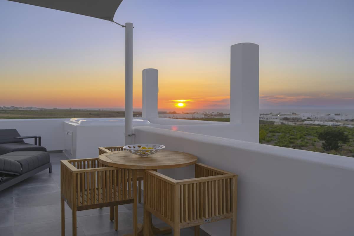 Departamento, baño en la habitación, vista al mar (Vinsanto Anemi Villas ) | Terraza o patio