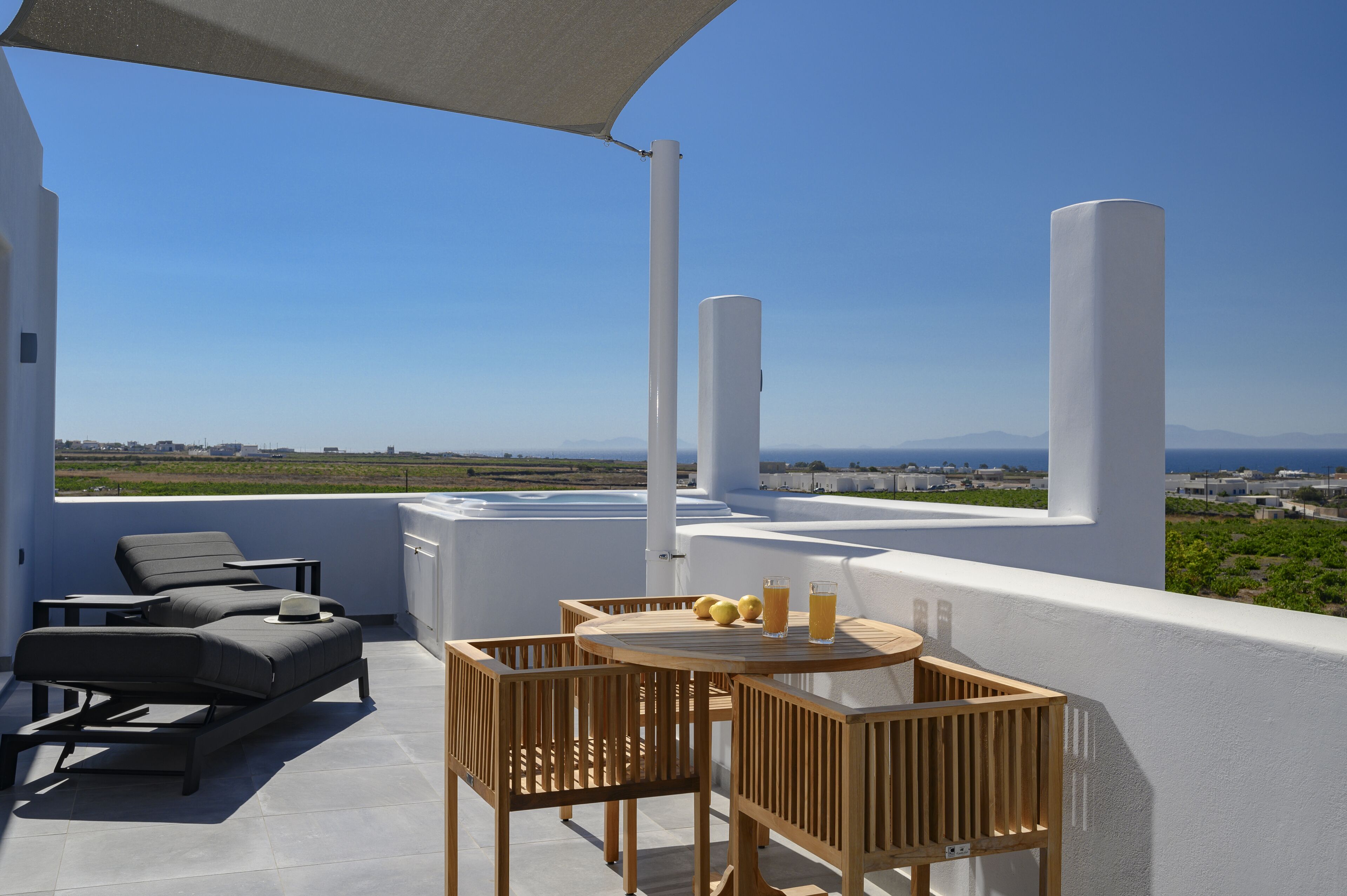 Apartment, mit Bad, Meerblick (Vinsanto  Anemi Villas ) | Terrasse/Patio