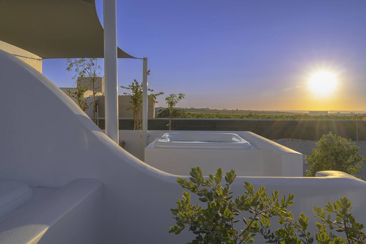 Leilighet – superior, eget bad, delvis sjøutsikt (Nixteri Anemi Vine Villa ) | Terrasse/patio