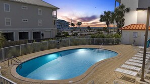A heated pool