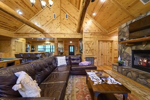 Smart TV, fireplace, video games, books