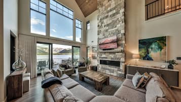 Smart TV, fireplace, video games, table football