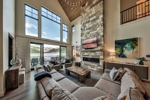 Smart TV, fireplace, video games, table football