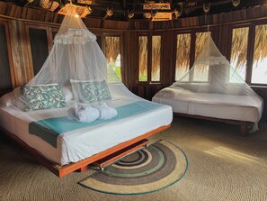 Deluxe Bungalow | Peralatan tempat tidur premium, bar mini, cadar katil 