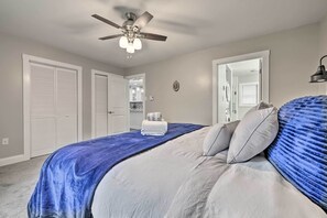 3 bedrooms, iron/ironing board, internet, bed sheets