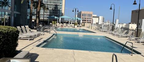 Indoor pool, outdoor pool