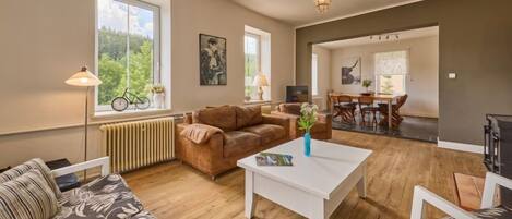 Televisión, chimenea