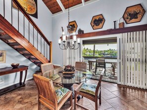 Dining - Luxe Family Fit! Great Ocean View, Gourmet Kitchen, Laundry, Lanai, WiFi, TV Kanaloa 3704 (Kailua-Kona)