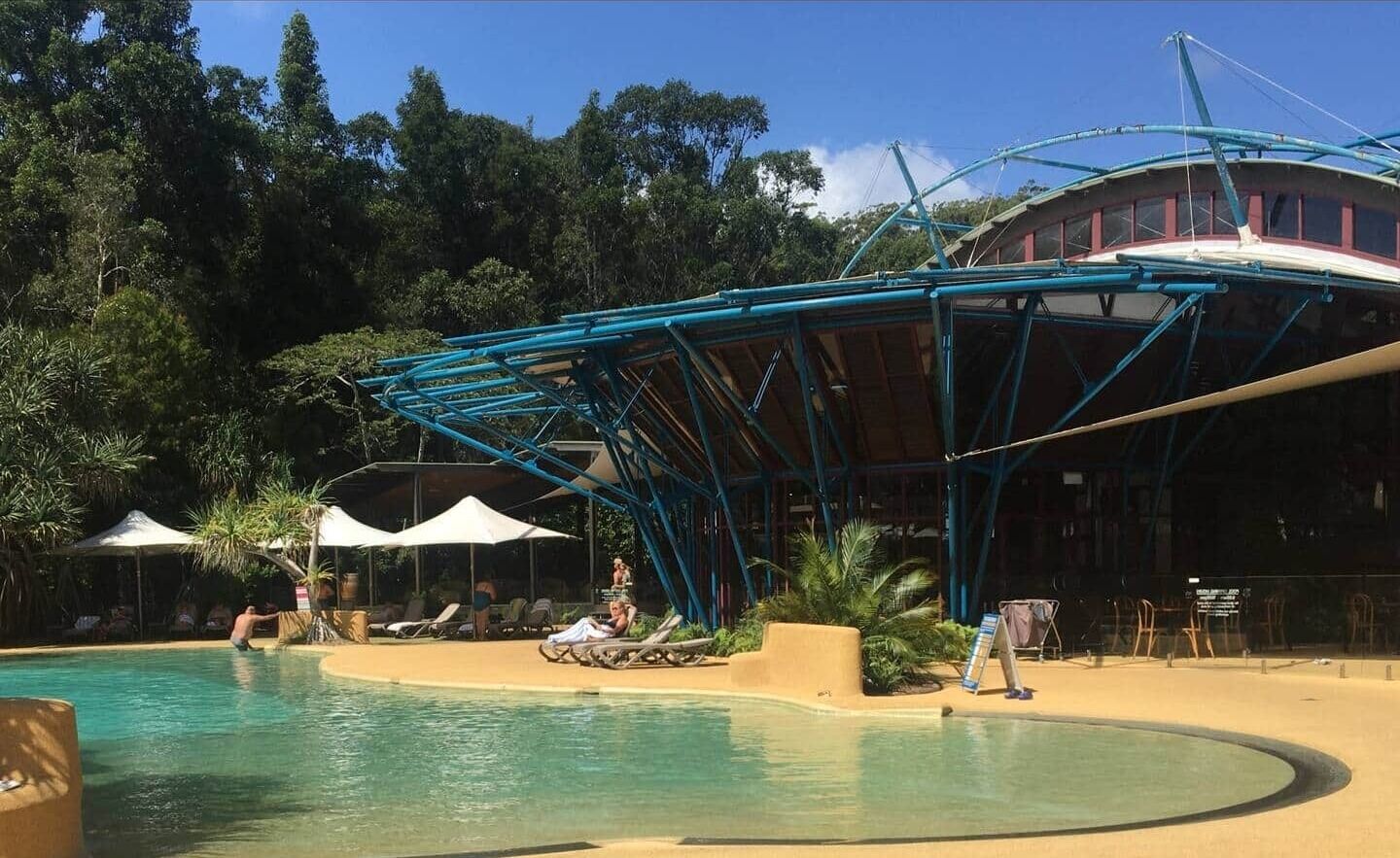 A heated pool