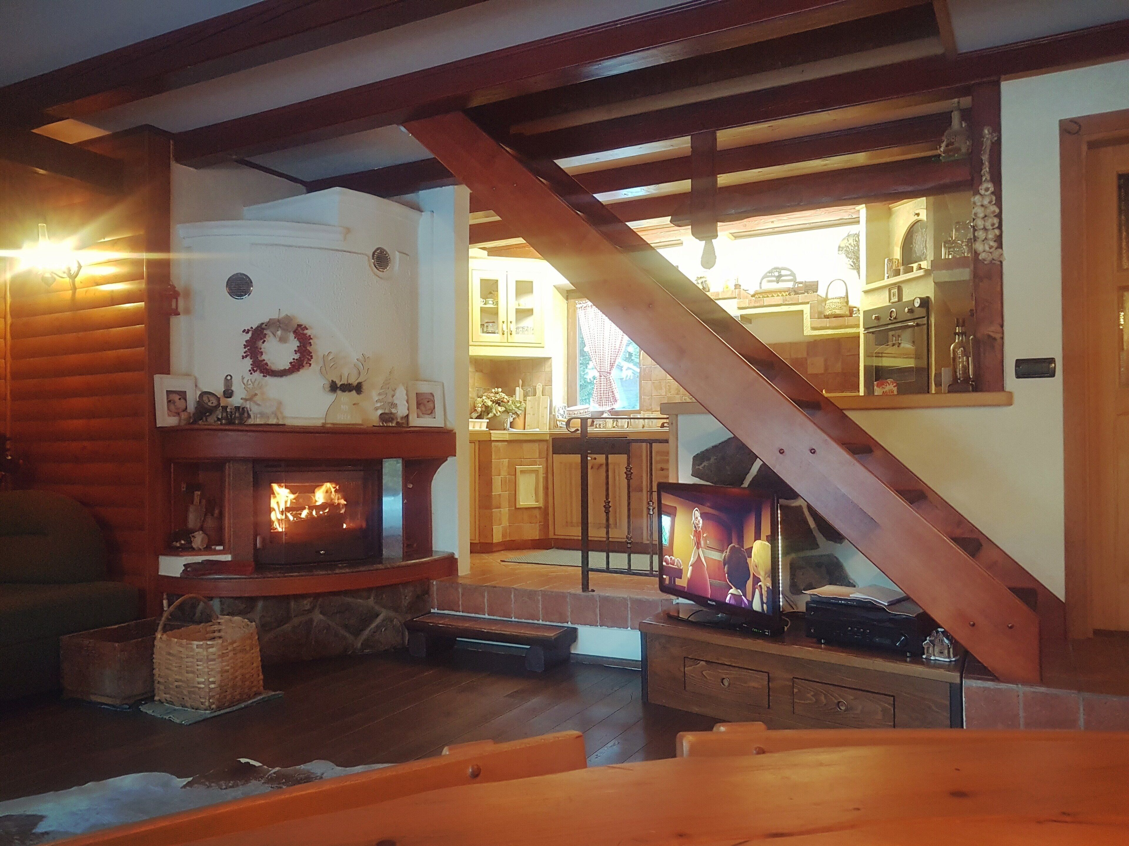 智能電視、壁爐、電子遊戲、DVD 播放機