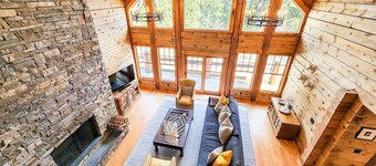 Ridge House - Modern Log Home Nestled on top of a Private Mountain