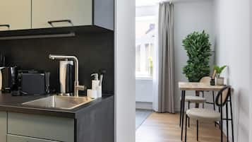 Suite | Eigene Küche | Kühlschrank, Espressomaschine, Wasserkocher, Toaster