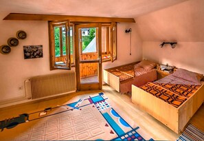 Family Chalet, Multiple Beds, Mountainside (Grandpa's Mountain House) | 3 bedrooms, iron/ironing board, bed sheets - Grandpa's Mountain House (Jezersko)