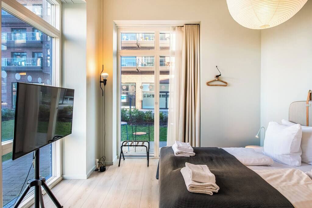 1 soverom, strykejern/-brett, reiseseng for barn og wi-fi