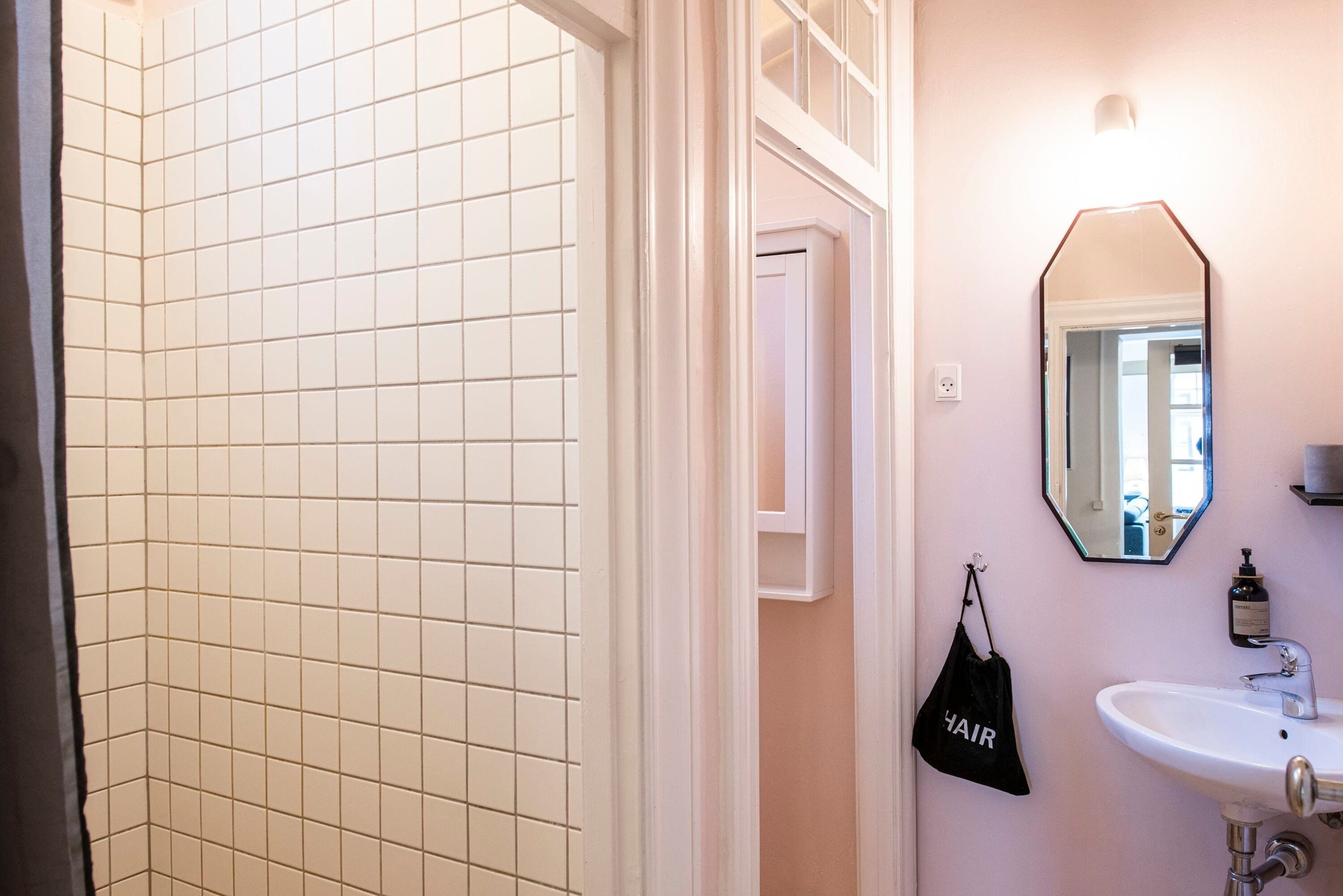 Shower, hair dryer