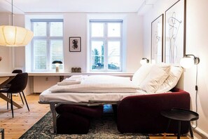 1 soverom, strykejern/-brett, wi-fi og sengetøy