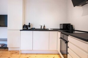 Microwave, oven, coffee/tea maker, toaster