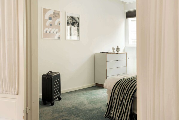 2 bedrooms, iron/ironing board, travel crib, WiFi