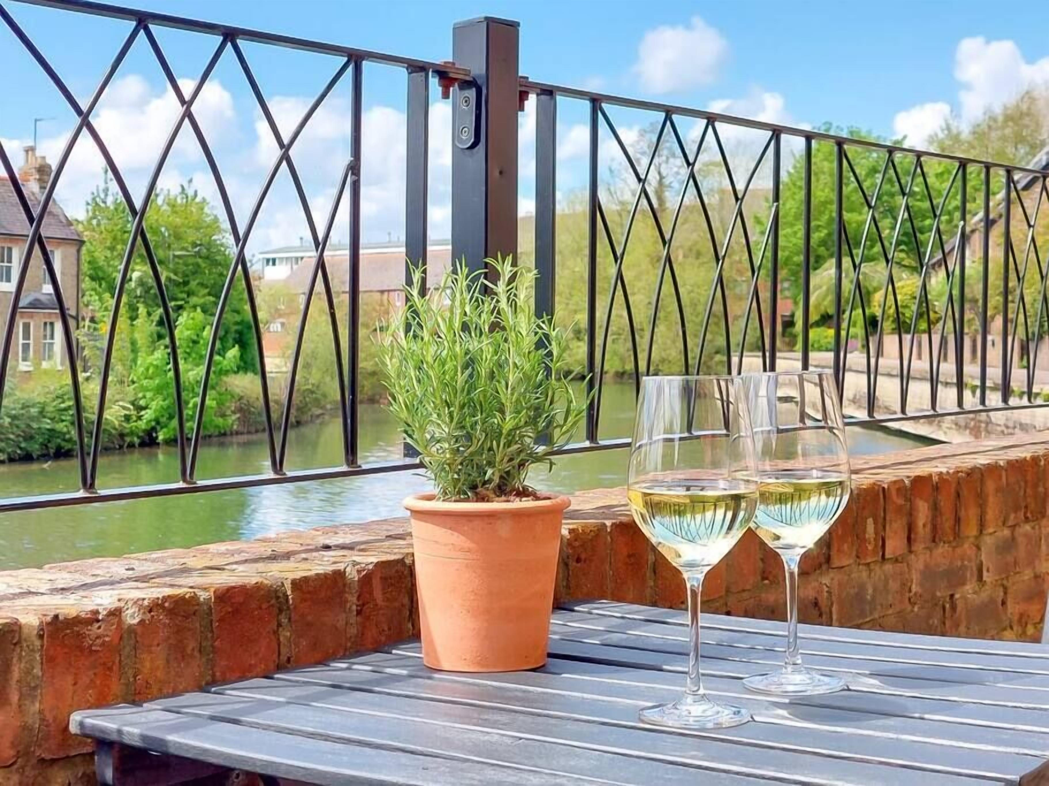 Small terrace with a beautiful view of the river.