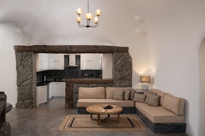 Smart TV, fireplace, stereo - Black Occhio Villa Santorini (santorini)