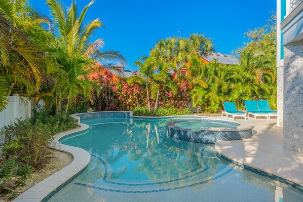 A heated pool