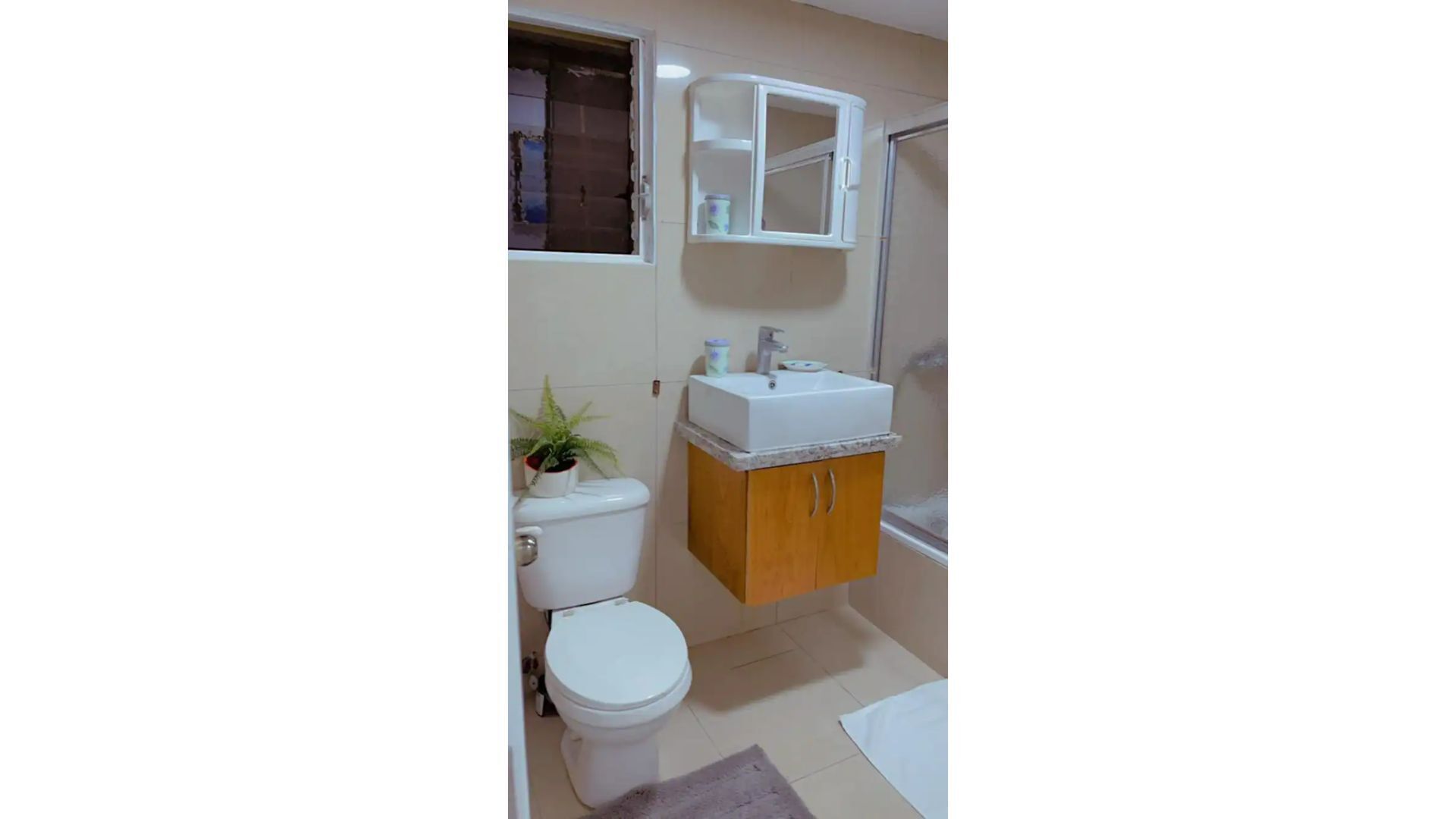 Baignoire, serviettes fournies, savon, papier toilette