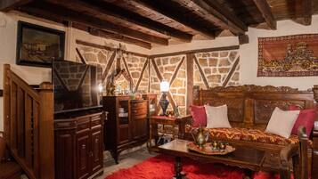 Traditional Chalet | Living area | Flat-screen TV, DVD player
