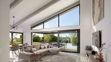 Smart TV, fireplace, video games, books