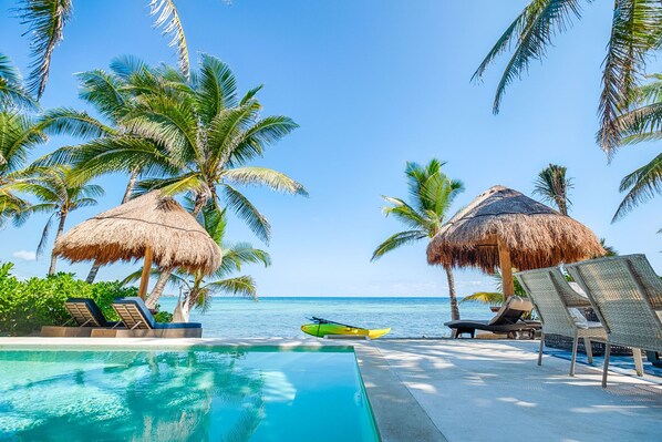 Outdoor pool, a heated pool