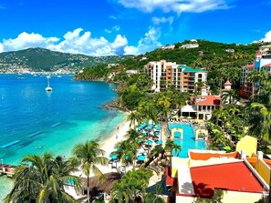 On the beach, sun-loungers, beach towels - Marriott's Frenchman's Cove - Beautiful Ocean and Harbor Views! (St. Thomas)