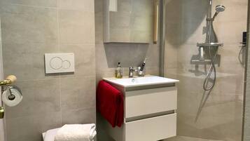 Ensemble douche/baignoire, sĂšche-cheveux, serviettes fournies