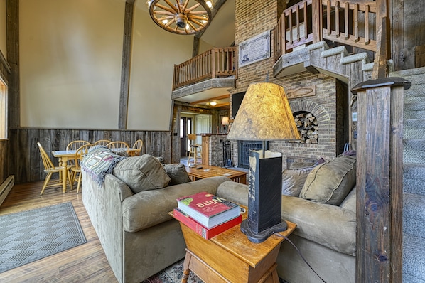 TV, fireplace, DVD player