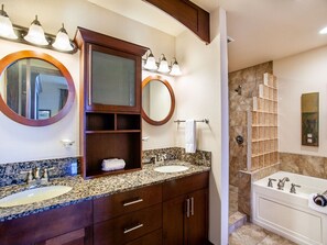 Hair dryer, towels, toilet paper