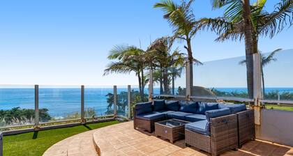 Oceanfront luxury home w/sunset views, enclosed patio, gas grill, and balconies